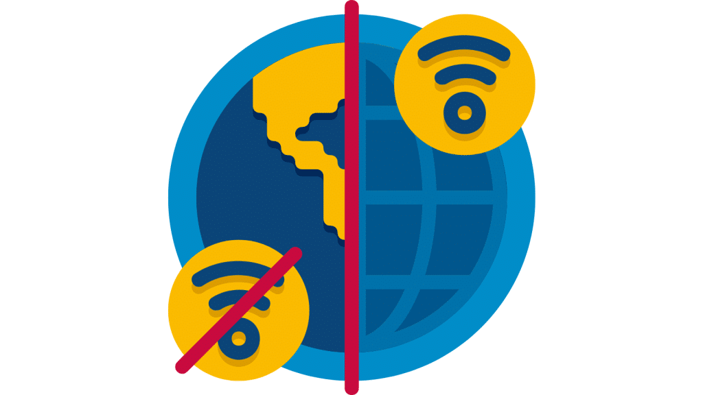 Graphic of the digital divide