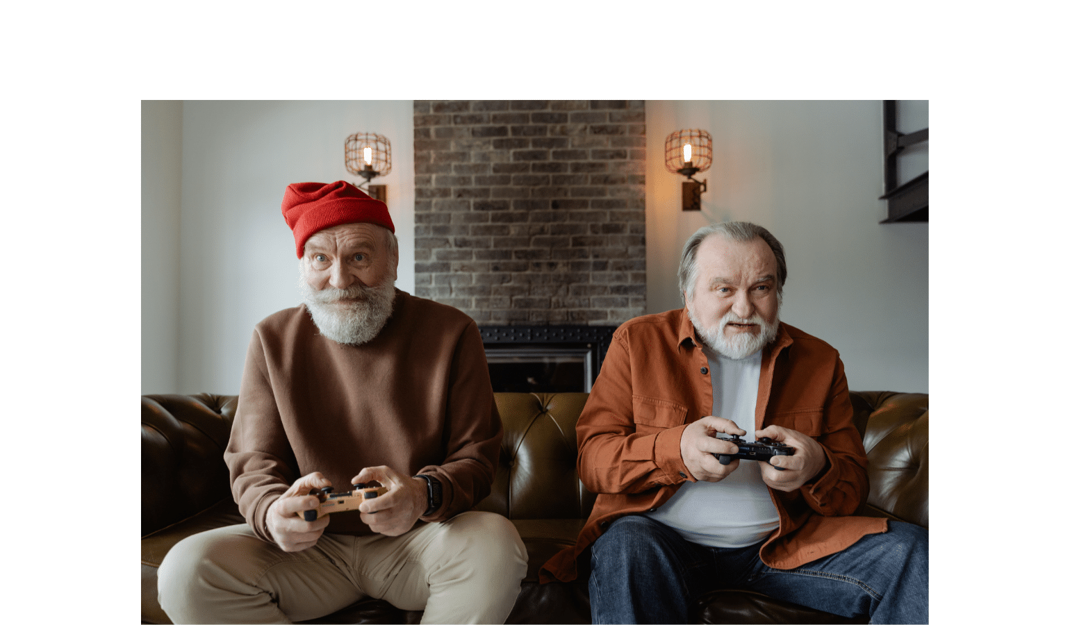 Two men playing video games